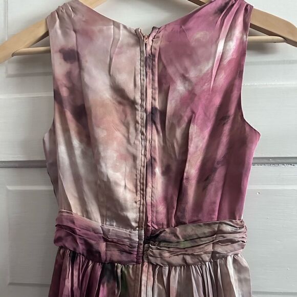 NWTs ModCloth V Neck Silky Pleated Maxi Gown Size XXS - Picture 5 of 6